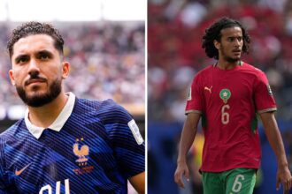 Split image of Ryan Cherki and Ayyoub Bouaddi