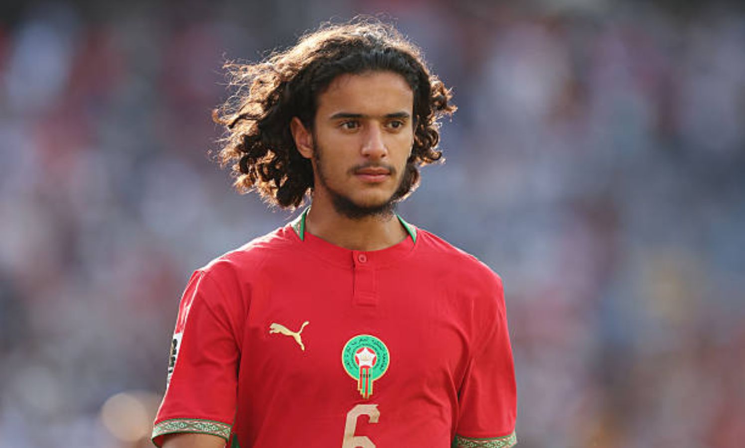 Ayyoub Bouaddi in action for Morocco