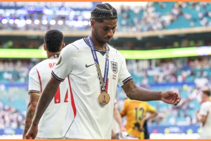 Marcus Rashford with England at the World Cup