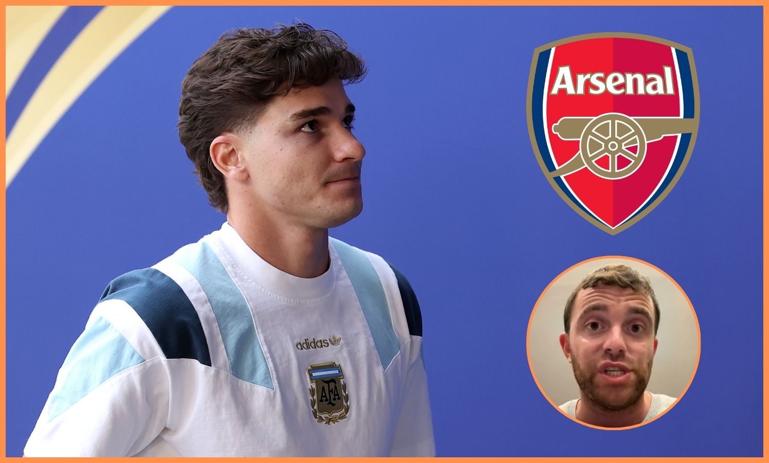 Julian Alvarez with Argentina ahead of the World Cup final