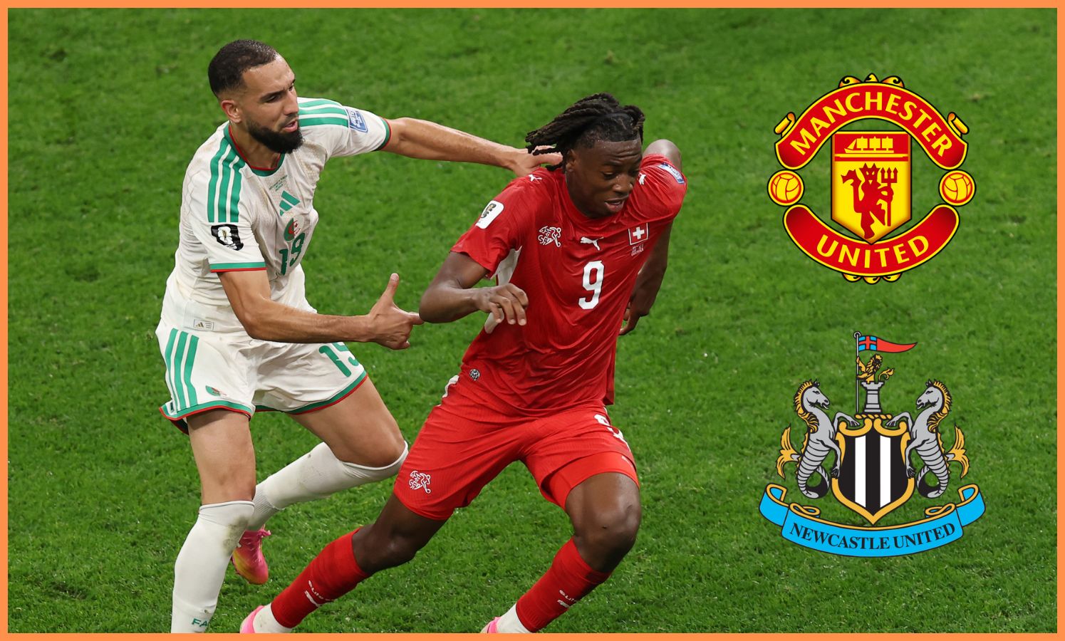 Johan Manzambi in action for Switzerland at the World Cup