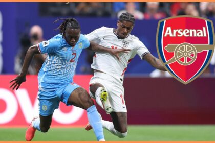 Aaron Wan-Bissaka in action against England at the World Cup