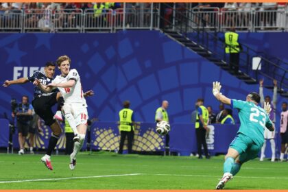Anthony Gordon scores for England against Argentina