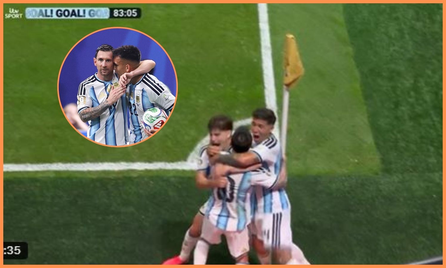 Lionel Messi celebrates scoring for Argentina vs Egypt
