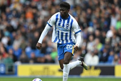Carlos Baleba in action for Brighton
