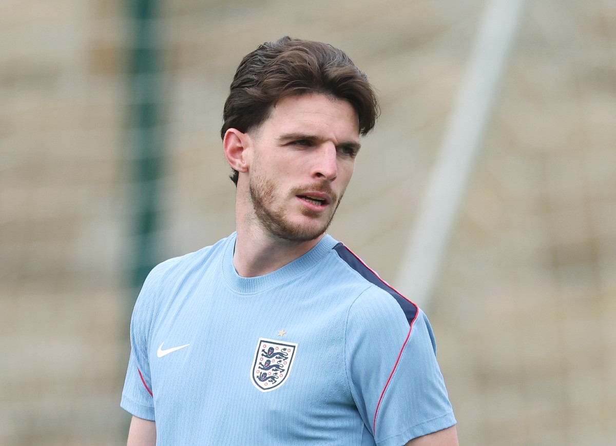 Declan Rice in England training