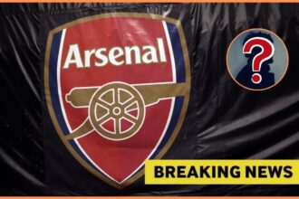 Arsenal badge with breaking news and mystery player