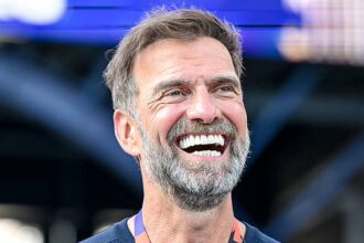 Jurgen Klopp laughing during France vs Morocco