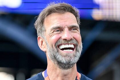 Jurgen Klopp laughing during France vs Morocco