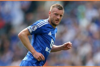 Jamie Vardy in action