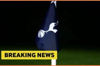 Spurs flag with breaking news overlay