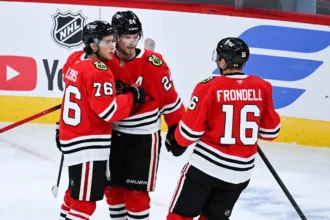 Bowen Byram scores hat trick to lead Blackhawks to overtime win over Wild