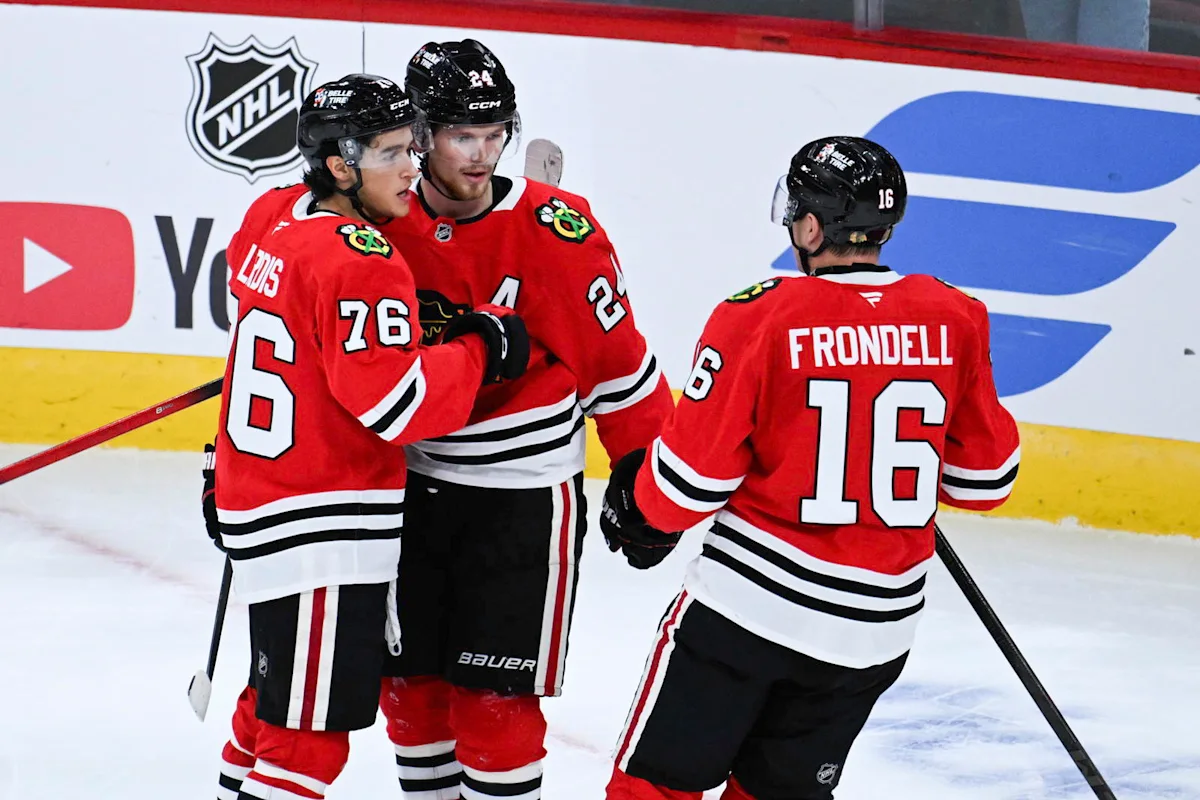 Bowen Byram scores hat trick to lead Blackhawks to overtime win over Wild