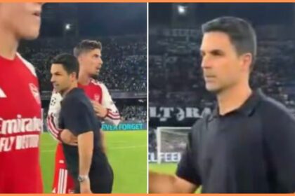 Video: Arsenal star appears to snub Arteta amid claims he’s “p*****d off”