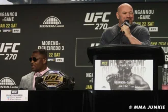 Francis Ngannou responds to Dana White's disparaging comments with 'take that loss'