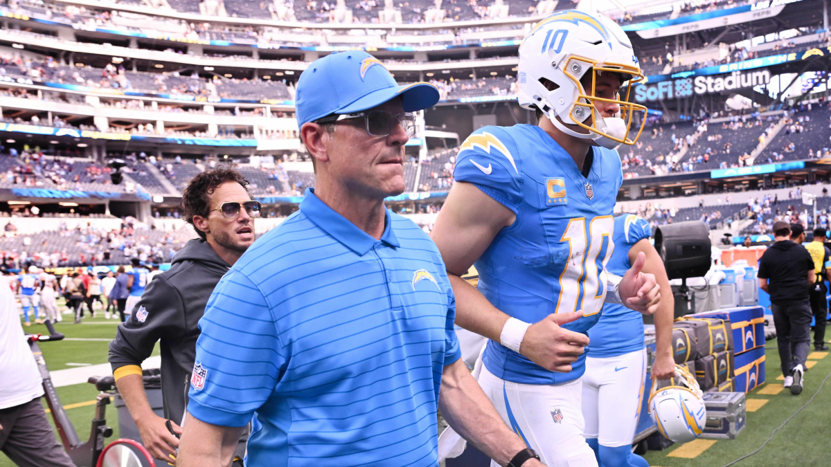 Jim Harbaugh tells Justin Herbert to 'be better' amid Chargers' offensive woes