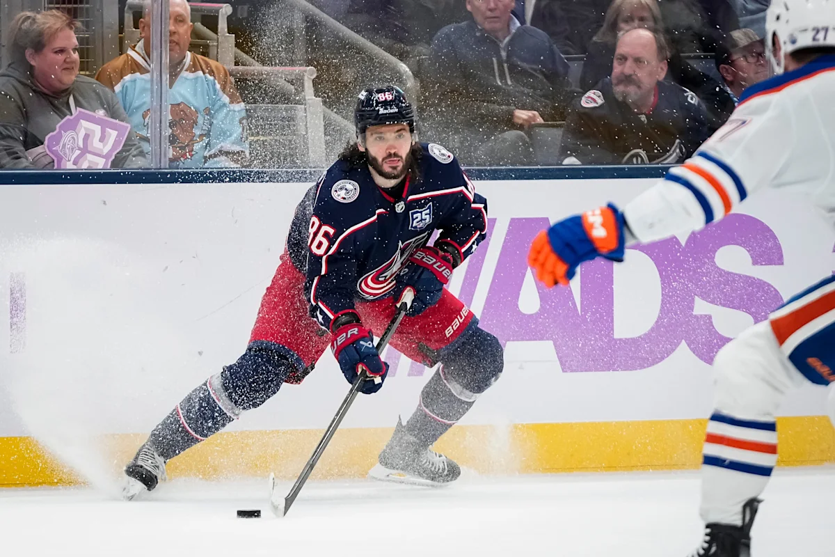 Kirill Marchenko avoids answering questions about his future with Columbus Blue Jackets