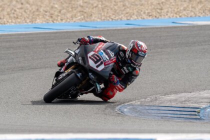 Leon Haslam fought for victory in Assen BSB Race 1 despite challenges