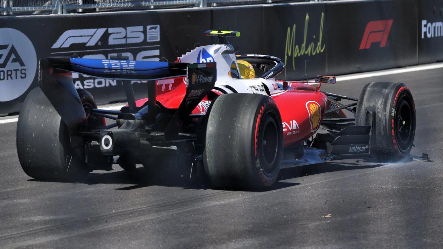 Lewis Hamilton faces potential Madrid F1 penalty after crash and ignoring Ferrari orders