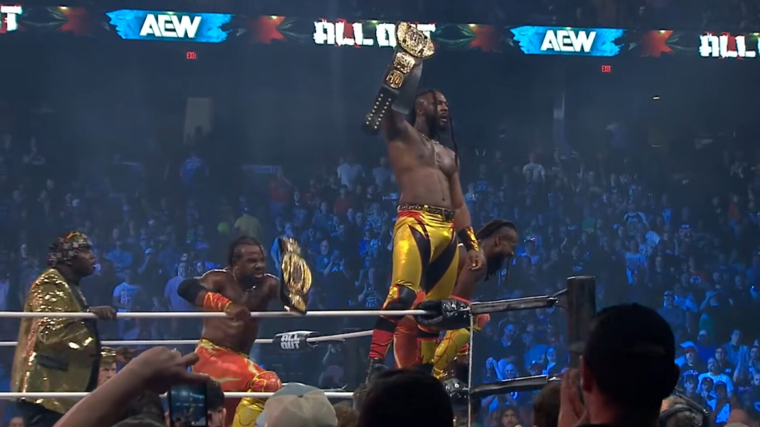 Swerve Strickland and New Level Retain AEW World Trios Titles at All Out 2026