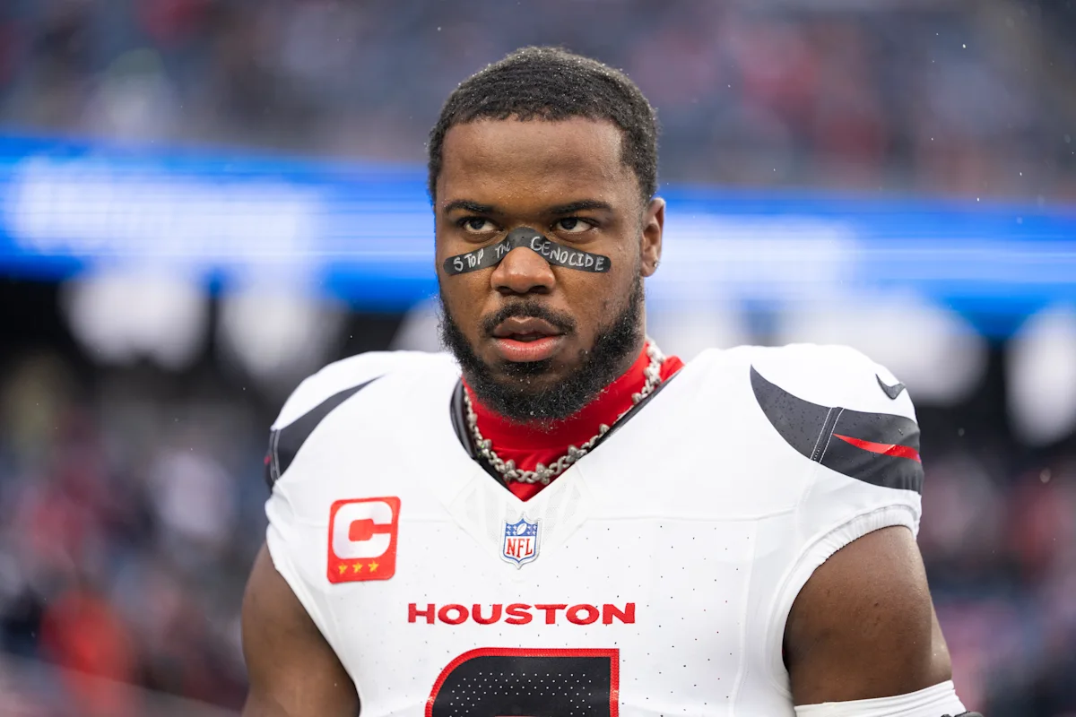 Texans LB Azeez Al-Shaair fined for writing 'Hind Rajab' on eye black to honor killed Palestinian girl in loss to Bills