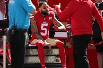 WR Mike Evans exits with painful injury as more 49ers go down