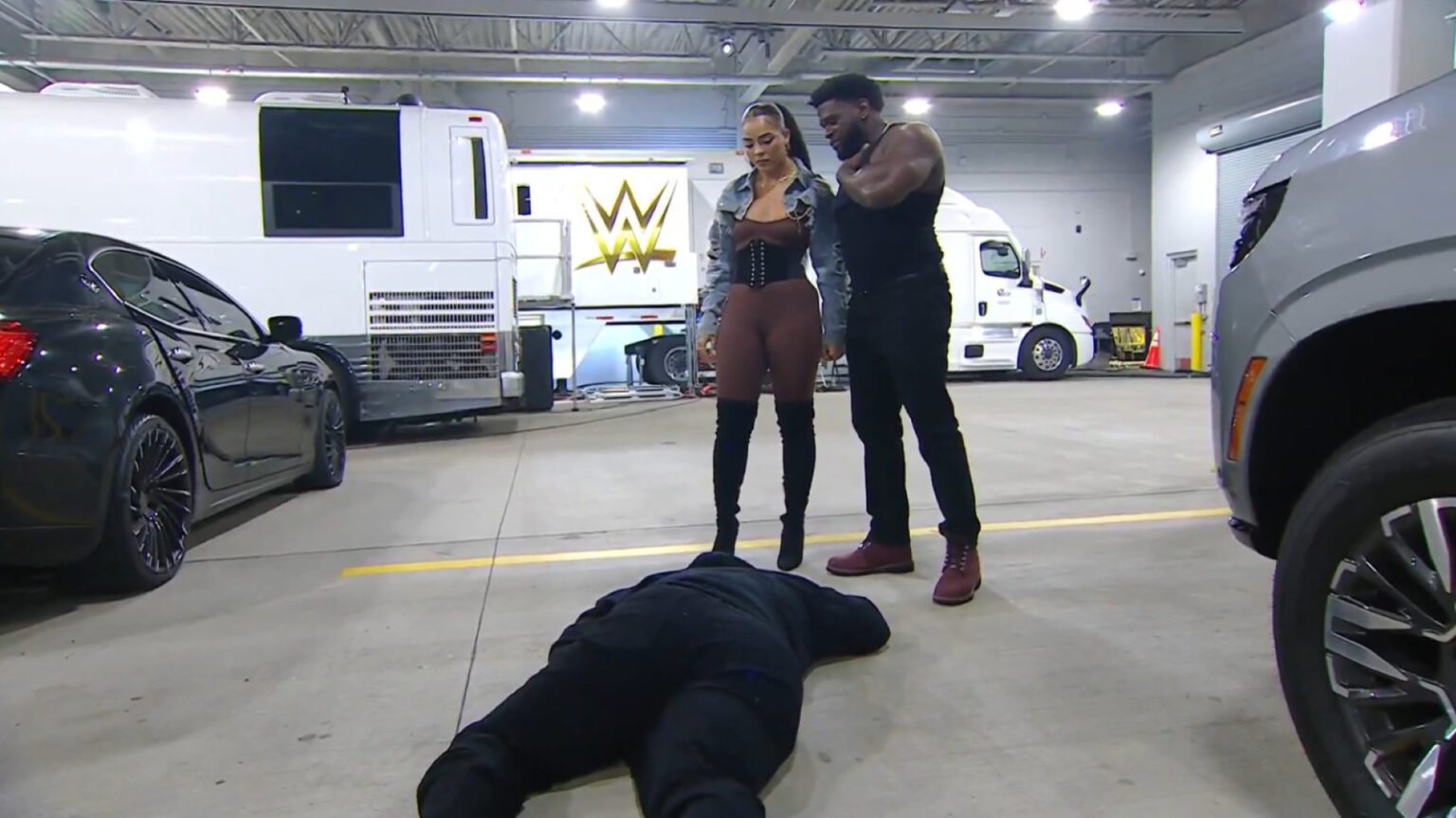 WWE NXT Star Jaida Parker Joins 946 and Hits Jacob Fatu with a Car During Raw Brawl