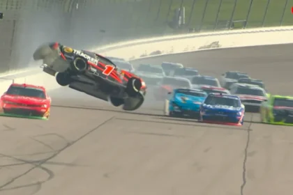 NASCAR: Carson Kvapil's car flips less than 2 laps into O'Reilly Series race at Kansas