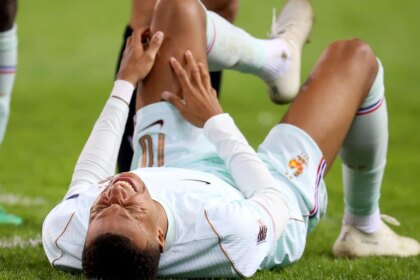 Kylian Mbappe leaves French national team for Real Madrid as MRI awaits.