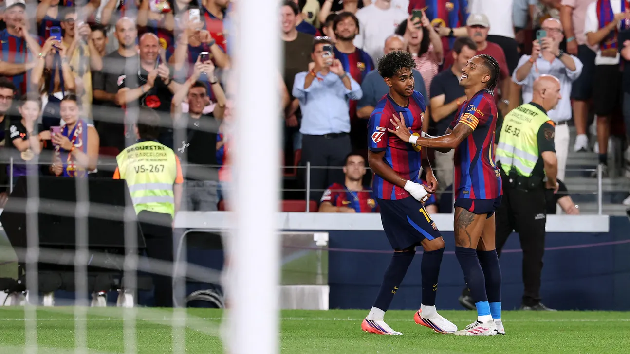 Lamine Yamal and Raphinha Score 4 Goals in Barcelona's Perfect Start to LaLiga