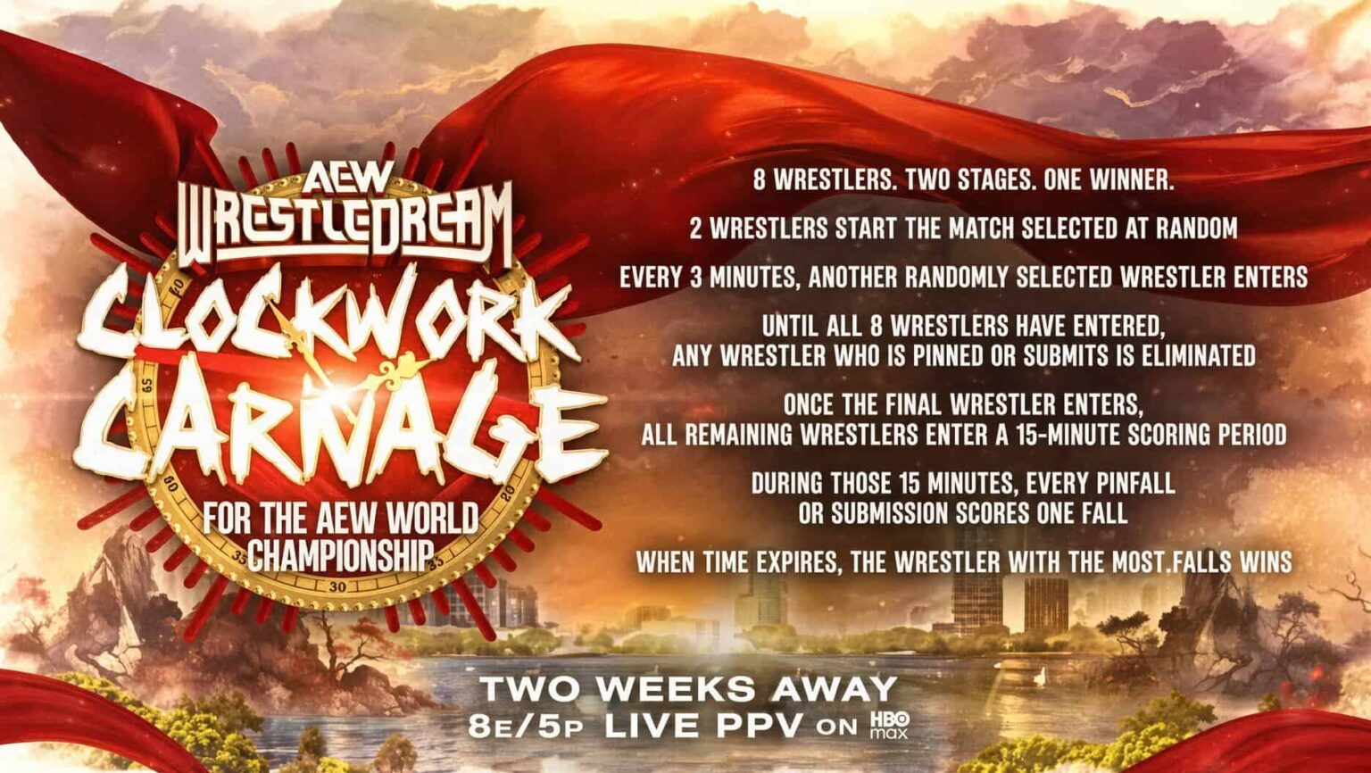 AEW World Title to be defended in eight-man Clockwork Carnage match at WrestleDream in Orlando