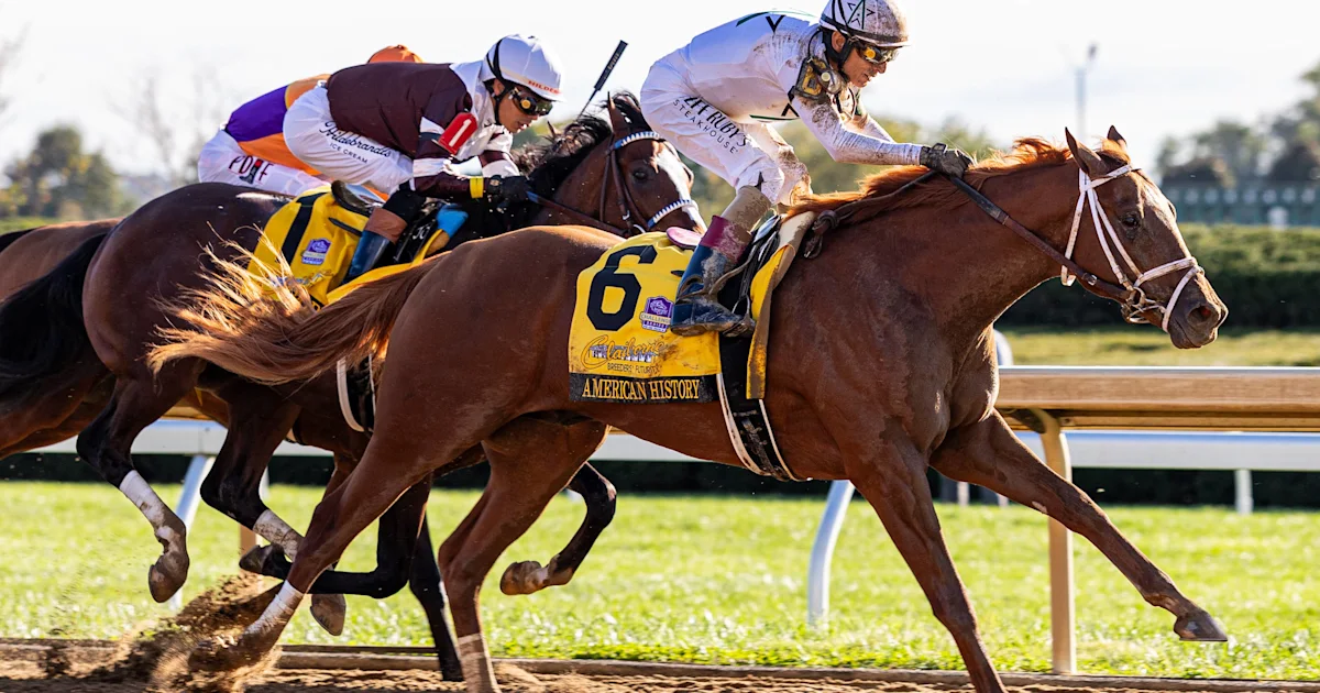 American History Grinds to Breeders' Futurity Win, Gives John Velazquez Third Win of the Day