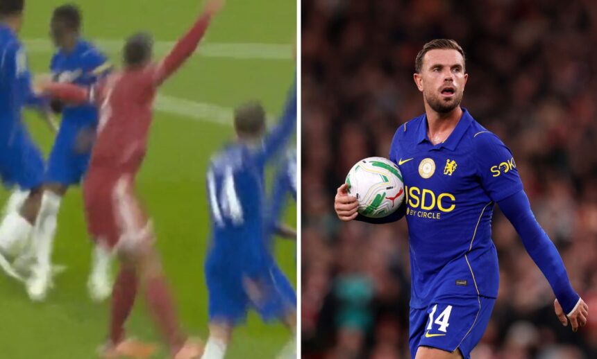 Watch: Jordan Henderson spotted doing something bizarre during Liverpool clash as old habits die hard