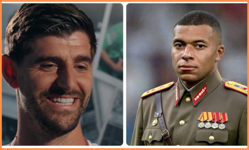 Courtois names the song that Real Madrid dressing room sing to tease Mbappe