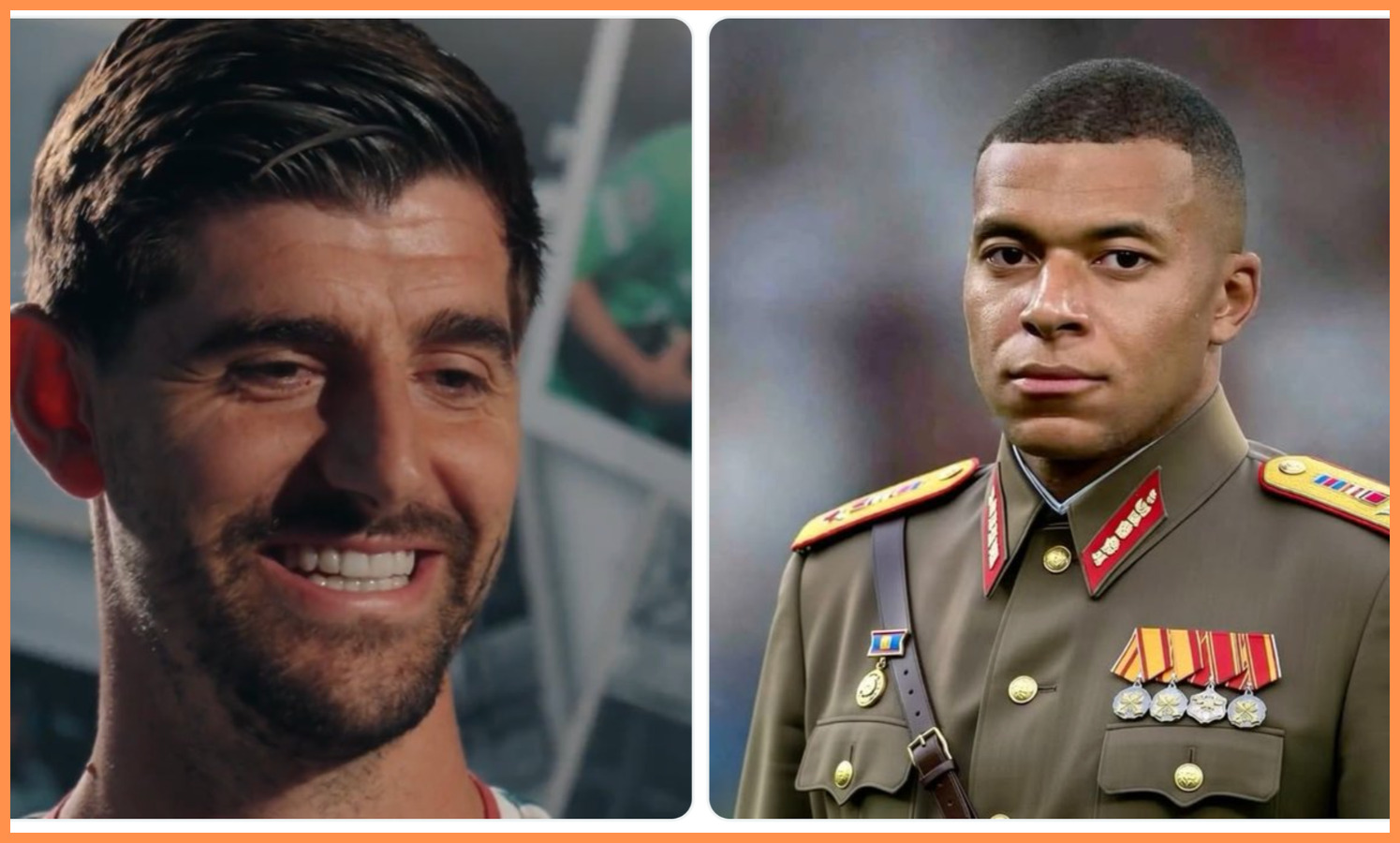 Courtois names the song that Real Madrid dressing room sing to tease Mbappe