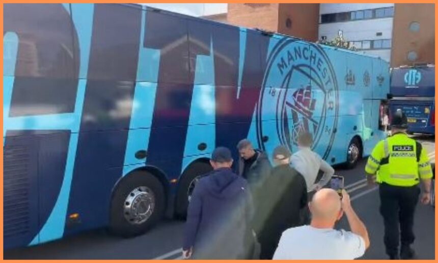 Video: Man City running scared as team bus takes alternative Anfield entrance to avoid Liverpool fans