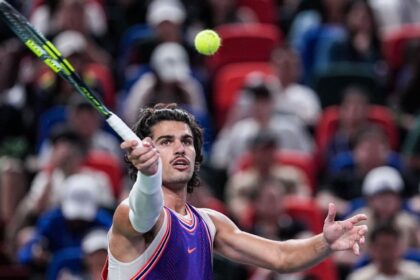 Carlos Alcaraz tests new mustache in opening Shanghai win