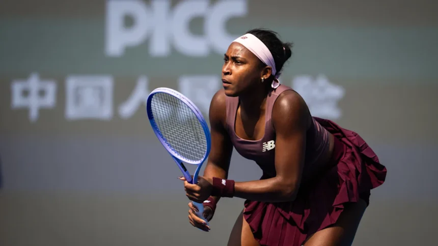Coco Gauff decries racist abuse after halting play in win over Sun Xinran due to flickering LED lights