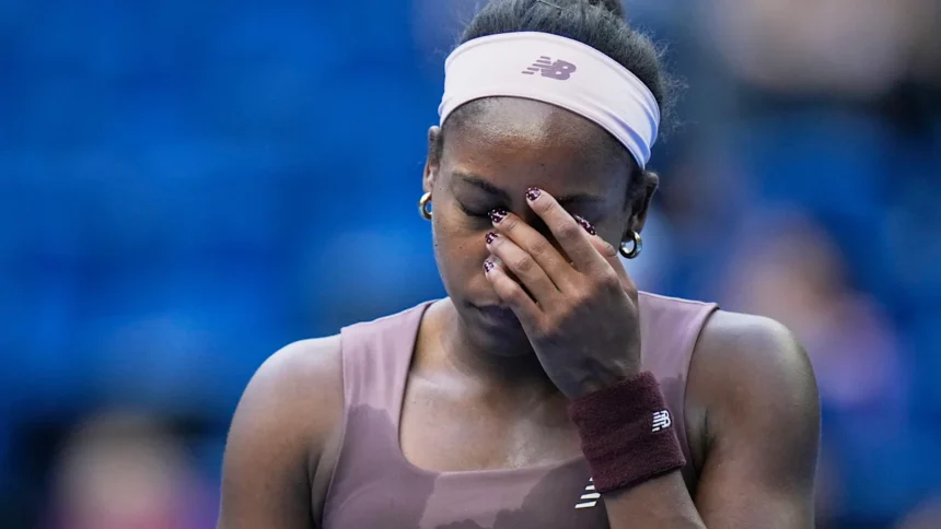Coco Gauff withdraws from Wuhan Open after fatigue-stricken defeat at China Open, during which she faced racist abuse