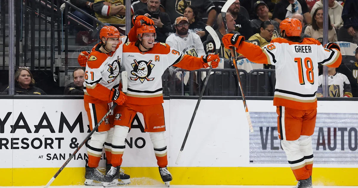 Ducks defeat Golden Knights 4-3 in hockey game
