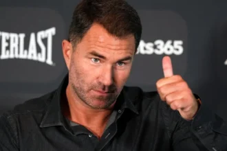 Eddie Hearn says Dana White ‘completely cooked’ amid Fury v Joshua promoter dispute