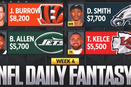 NFL DFS Week 4: Best Picks, Lineup Advice and Value Plays