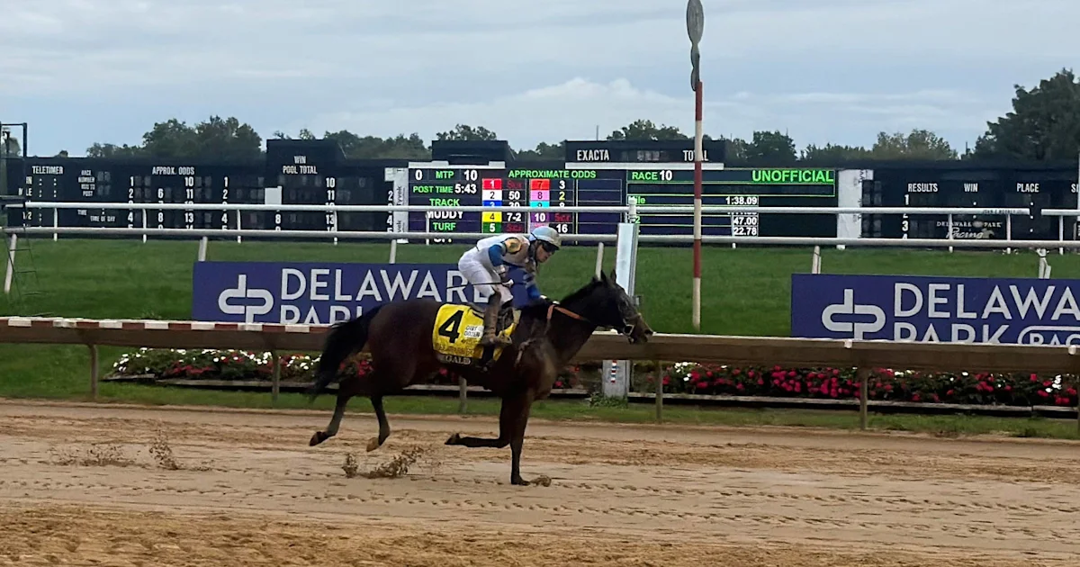 Regaled Wins Delaware Handicap in Repeat Victory Going From Last to First