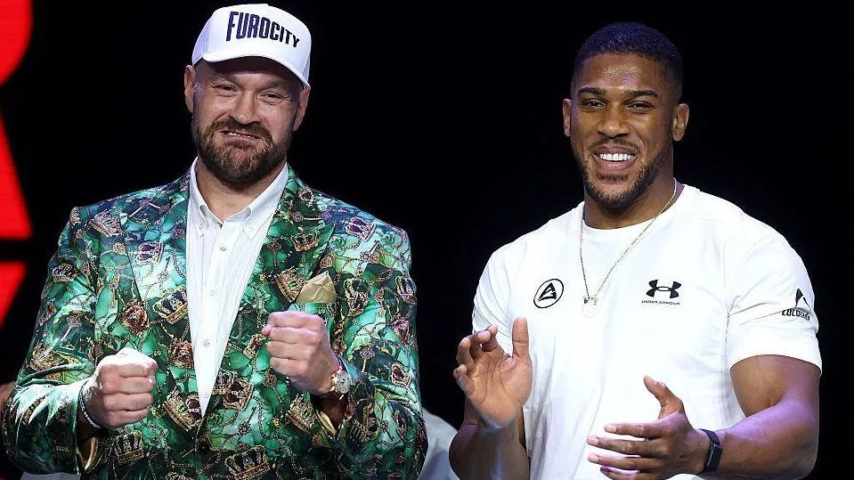 Respect and laughs as Tyson Fury and Anthony Joshua face off