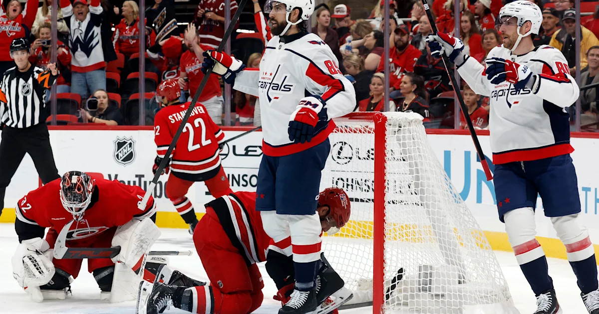 Tuch scores twice in his debut to lead Capitals past Hurricanes 5-2