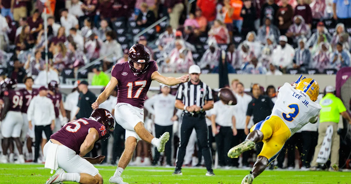 Pitt defeats Virginia Tech 35-33 after questionable game-winning field goal attempt.
