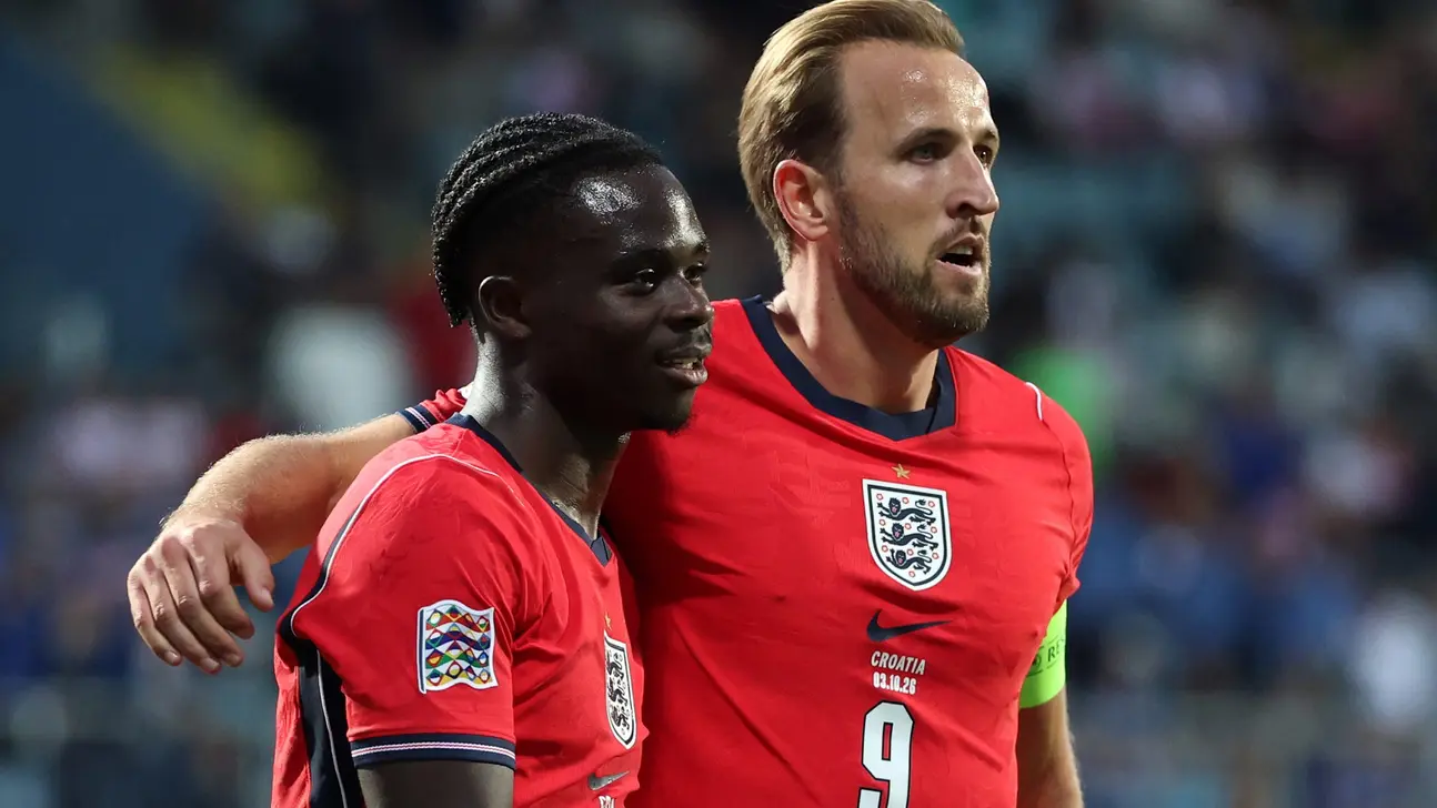 England Defeats Croatia 7-0 with Stellar Performances from Kane, Saka, and Bellingham