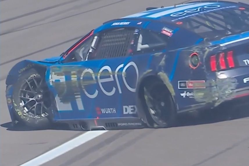 Josh Berry Reflects on Las Vegas Practice Crash, Blames Slow Speed and Tire Blowout
